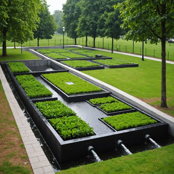 Quels sont les avantages des systèmes de collecte des eaux de pluie pour les espaces publics ?